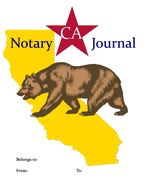 CA Notary Journal: A Professional Notary Logbook With Large Writing Areas