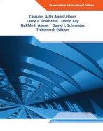 Calculus & Its Applications: Pearson New International Edition