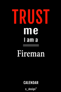 Calendar for Firemen / Fireman: Everlasting Calendar / Diary / Journal (365 Days / 3 Days per Page) for notes, journal writing, event planner, quotes & personal memories