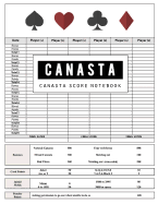 Canasta Score Notebook: Canasta Game Record Keeper Book Card, Sheet Has Space to Record, Score Pad Contains 100 Sheets, Size 8.5 X 11 Inch