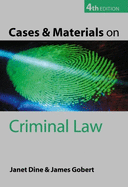 Cases and Materials on Criminal Law