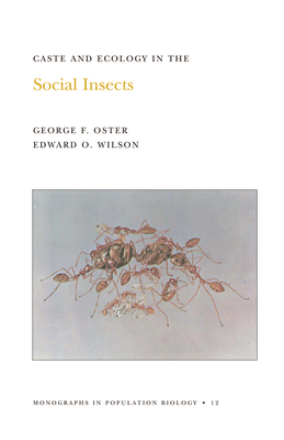 Caste and Ecology in the Social Insects. (Mpb-12), Volume 12 - Oster, George F, and Wilson, Edward O