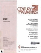 Century 21 Typewriting: Complete Course - Lessenberry, D D