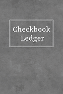 Checkbook Ledger: Small Checkbook Debit Card Register for Checking Accounts & Personal Budgeting with 6 Column Payment Record and 4-Year At-A-Glance Calendar - Alternating Gray and White Lines Gray