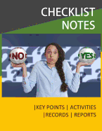 Checklist Notes: Checklist Template, Types of Checklist, Key Notes, Key Areas
