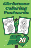 Christmas Coloring Postcard: Gift Present Book for Adults and Kids Handmade Tear-Out Coloring Cards Create Your Own Blessings Card Ornaments