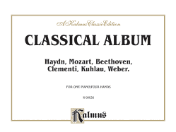 Classical Album: Haydn, Mozart, Beethoven, Clementi, Kuhlau, Weber, Comb Bound Book