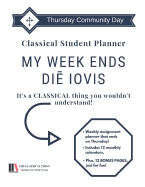 Classical Student Planner: My Week Ends Di Iovis