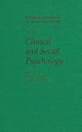 Clinical & Social Psychology - Mangen, David J, and Peterson, Warren A