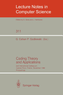 Coding Theory and Applications: 2nd International Colloquium, Cachan-Paris, France, November 24-26, 1986. Proceedings