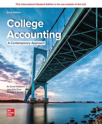 College Accounting (A Contemporary Approach) ISE - Haddock, M. David, and Price, John, and Farina, Michael