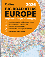 Collins 2026 Big Road Atlas Europe: Large Scale, Easy to Read Mapping (A3 Spiral Binding)