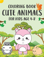 Coloring Book Cute Animals for Kids Age 4-8