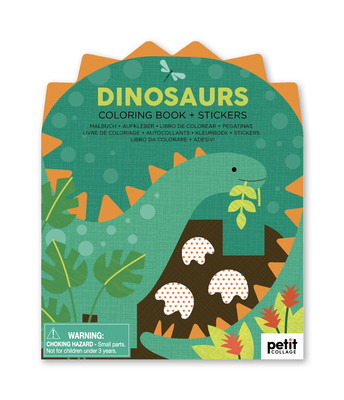 Coloring Book with Stickers Dinosaurs - Petit Collage