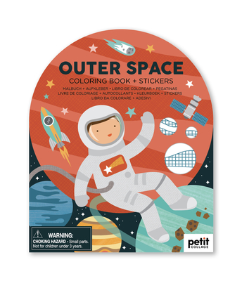 Coloring Book with Stickers Outer Space - Petit Collage