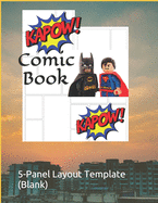 Comic Book: 5-Panel Layout Template (Blank)