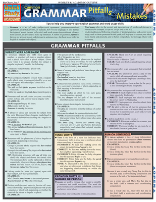 Common Grammar Mistakes & Pitfalls - BarCharts Inc