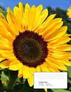 Composition Book - Sunflower in the Sun: Colossal Beauty Bloom Flower Large Notebook High School - College Ruled Line Paper - 100 Sheets/200 Pages - 7.44x9.69 Inches - Glossy Finish Paperback