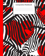 Composition Notebook: Animal Print -Wide Ruled School Notebook- Exotic Zebra Cover-150 pages