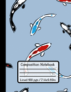 Composition Notebook: Koi Fish Carp School Notebook College Ruled Paper