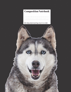 Composition Notebook: Siberian Husky Snow Sled Dog Design Cover 100 College Ruled Lined Pages Size (7.44 x 9.69)