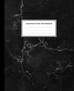 Composition Notebook: Smokey Black Marble Compositon Book for Girls, Kids, School, Students and Teachers (College Ruled 8 x 10, 100 pages)