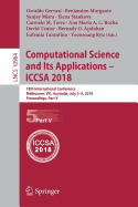 Computational Science and Its Applications - Iccsa 2018: 18th International Conference, Melbourne, Vic, Australia, July 2-5, 2018, Proceedings, Part IV