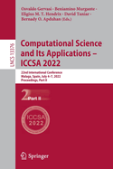 Computational Science and Its Applications - ICCSA 2022: 22nd International Conference, Malaga, Spain, July 4-7, 2022, Proceedings, Part I