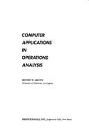 Computer Applications in Operating Analysis - Lientz, Bennet P.