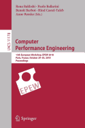 Computer Performance Engineering: 15th European Workshop, Epew 2018, Paris, France, October 29-30, 2018, Proceedings