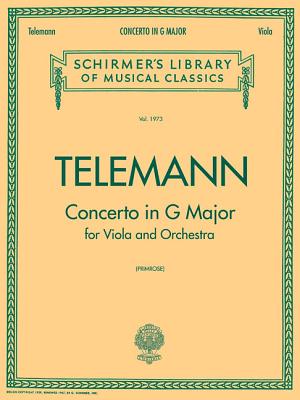 Concerto in G - Telemann, Georg Philipp (Composer), and Primrose, William (Creator)