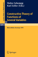 Constructive Theory of Functions of Several Variables: Proceedings of a Conference Held at Oberwolfach, April 25 - May 1, 1976 - Schempp, W (Editor), and Zeller, K (Editor)