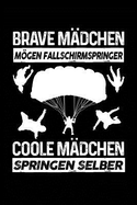 Coole Mdchen Springen Selber: Notizbuch / Notizheft Fr Fallschirmspringen Fallschirm-Springer Fallschirm-Springen Skydiving A5 (6x9in) Dotted Punktraster