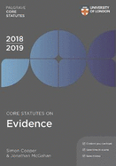 Core Statutes on Evidence 2018-19