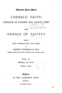 Cornelii Taciti Annalium AB Excessu Divi Augusti Libri, the Annals of Tacitus - Vol. II