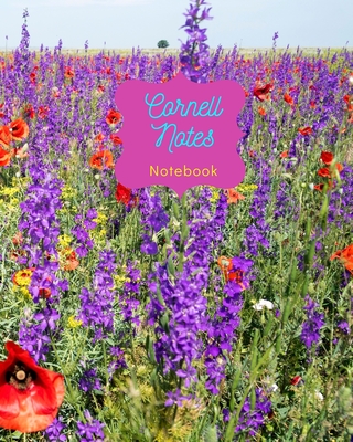 Cornell Notes Notebook: Blank line journal for high school, college, university student, men, Women, size 8X10 inches,150 pages, Lecture, Note taking system for School and University, awesome cover, purple, red, flower graden - Publisher, Happy Student