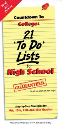 Countdown to College: 21 'to Do' Lists for High School - Pierce, Valerie, and Rilly, Cheryl, and Tyler, Suzette (Editor)