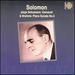 Solomon Plays Schumann: Carnaval & Brahms: Piano Sonata No. 3