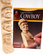 Cowboy Study Stick Kit (Learn to Carve Faces with Harold Enlow): Learn to Carve a Cowboy Booklet & Cowboy Study Stick