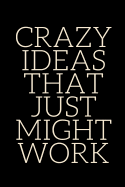 Crazy Ideas That Just Might Work: 6x9 Bullet Dot Journal Notebook 125 Pages