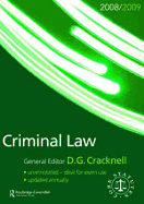 Criminal Law Statutes 2008-2009