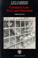 Criminal Law: Text and Materials