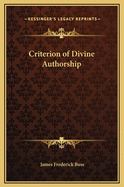 Criterion of Divine Authorship