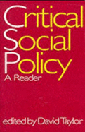 Critical Social Policy: A Reader