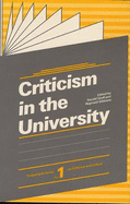 Criticism in the University