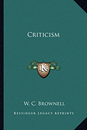 Criticism - Brownell, W C