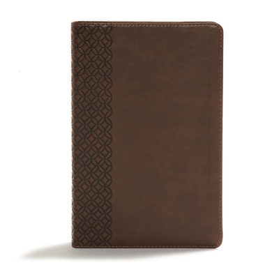 CSB Giant Print Center-Column Reference Bible, Brown Leathertouch - Csb Bibles by Holman