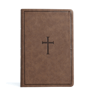 CSB Giant Print Reference Bible, Brown Leathertouch