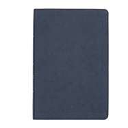 CSB Large Print Thinline Bible, Navy Leathertouch