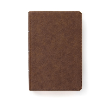 CSB Single-Column Compact Bible, Brown Leathertouch - Csb Bibles by Holman